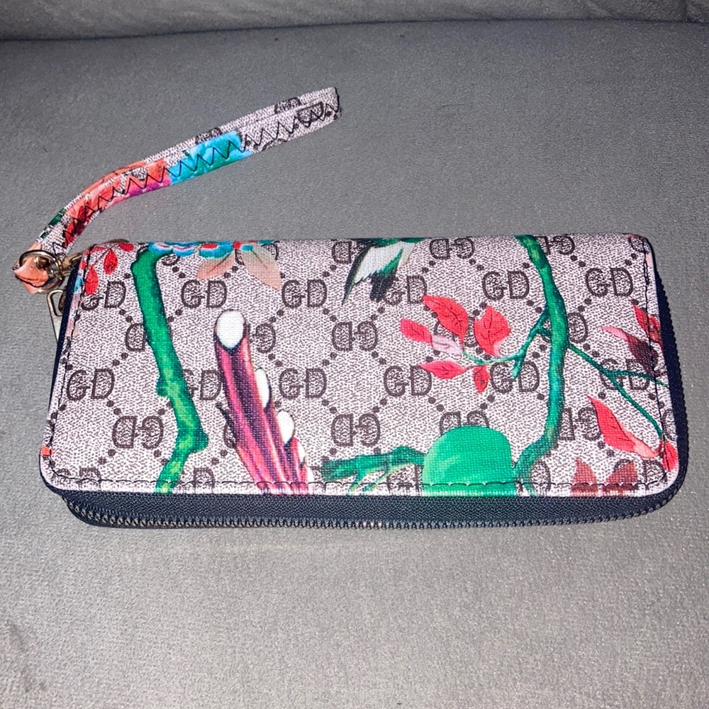 Fashion designer Clutch purse wristlet Girls Night Out Wallet GD Asian forest